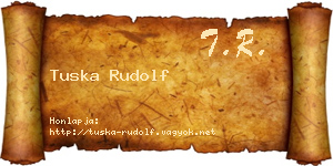 Tuska Rudolf névjegykártya